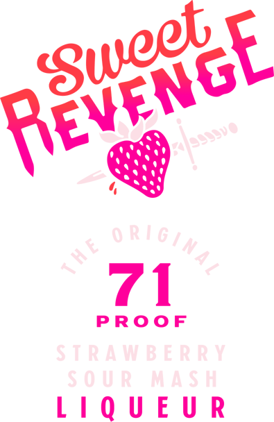 Sweet Revenge The Original 71 proof strawberry sour mash liqueur
